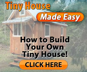 Tiny House Made Easy: beautiful wooden tiny home with text "How to Build Your Own Tiny House!"